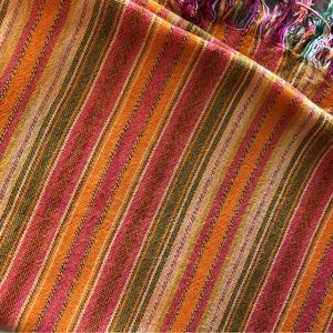 Orange Scarf Egyptian Cotton Shawl Head Wrap Turban